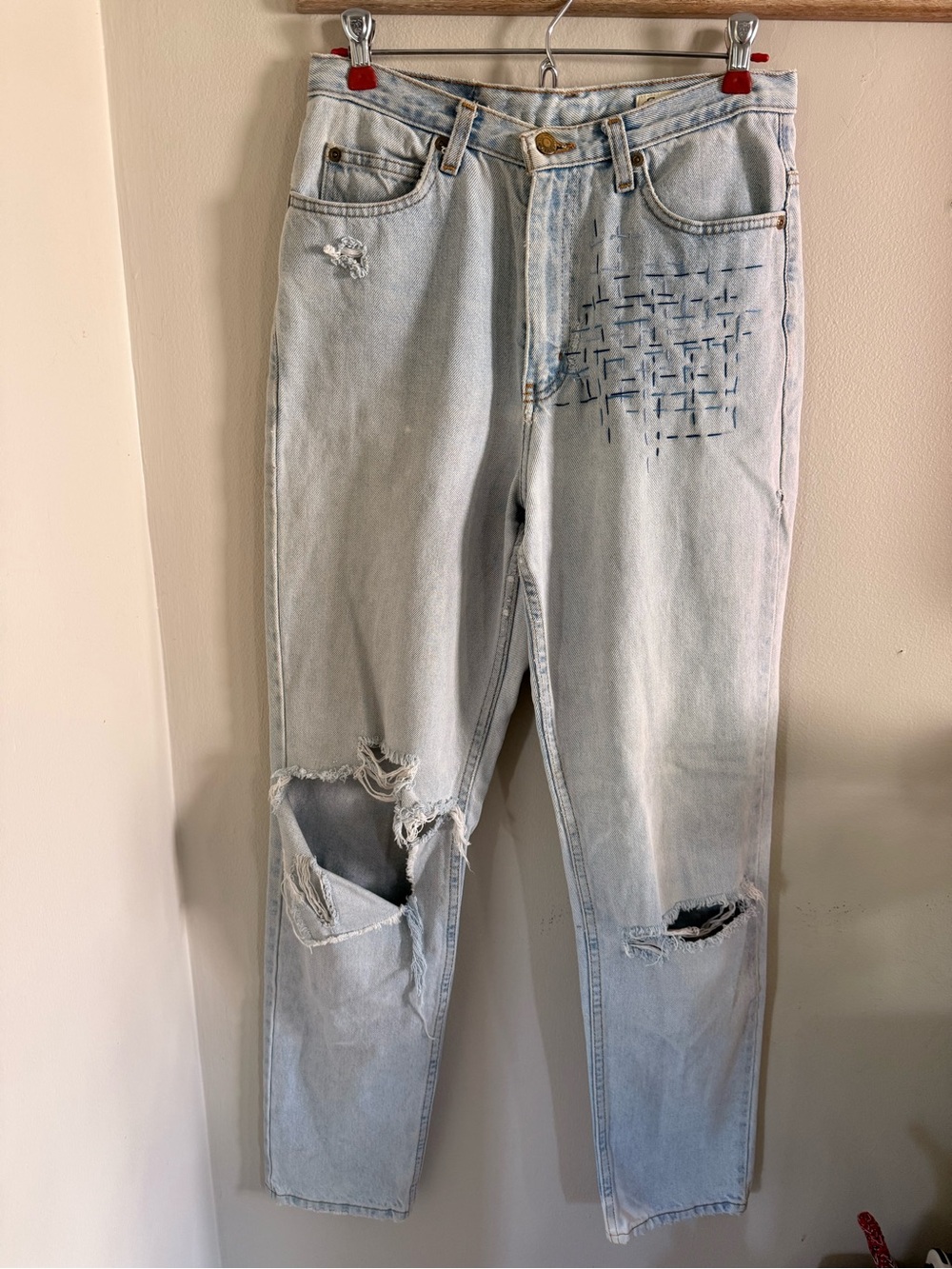 Eddie Bauer Light Blue Denim Jeans with Contrast Stitching